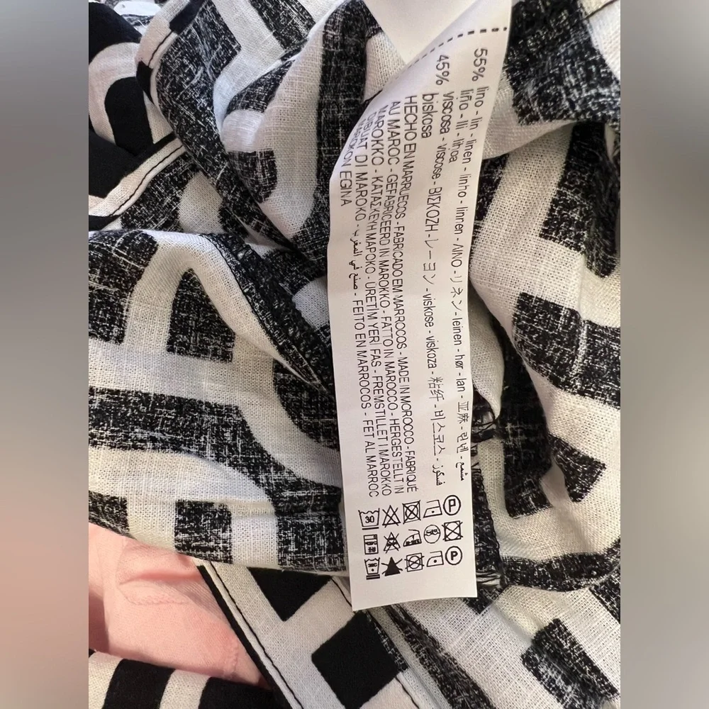 Zara geometric print linen blend - Picture 7 of 8